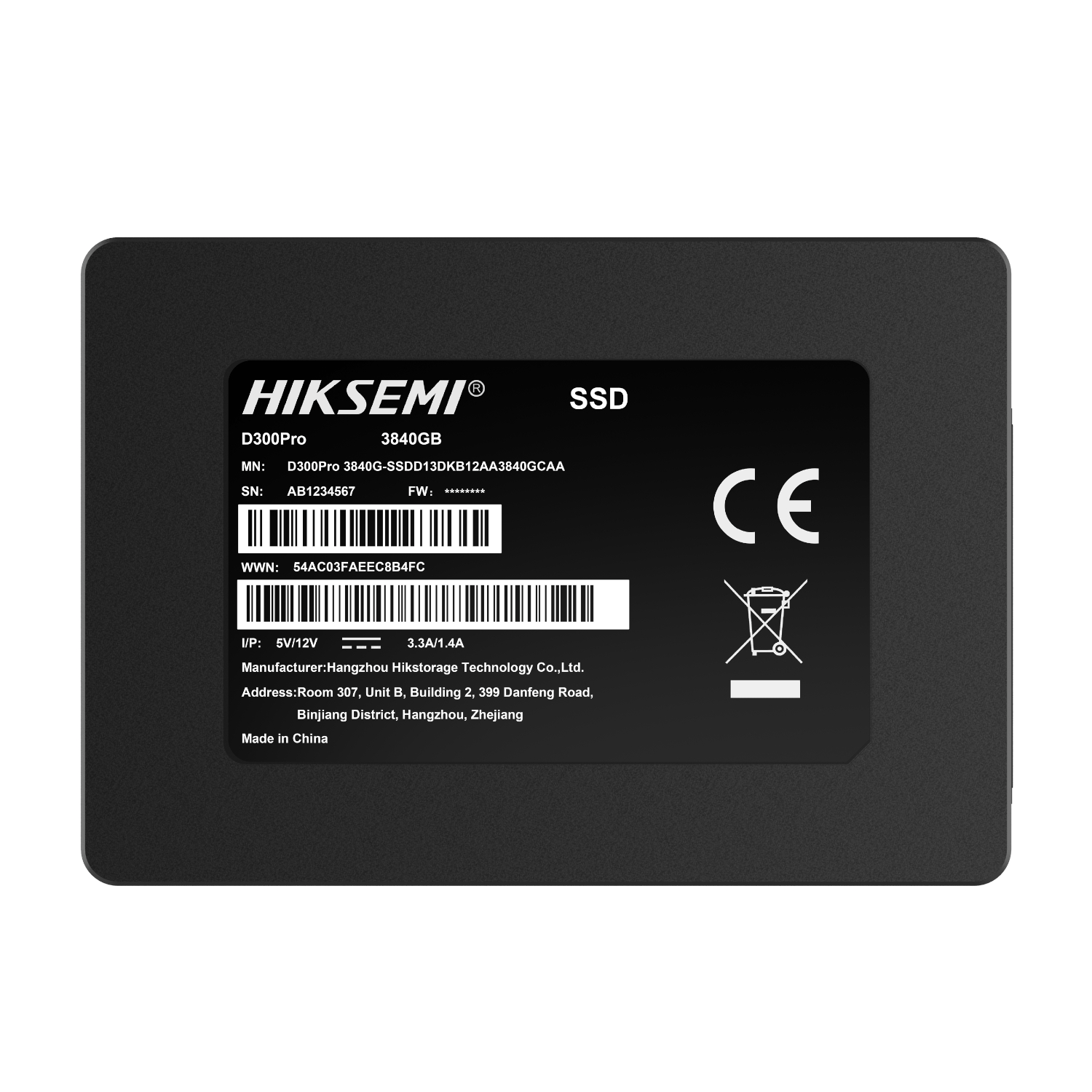 Hiksemi D300 PRO Tantalum Capacitor 3840GB SATA III Enterprise SSD 2