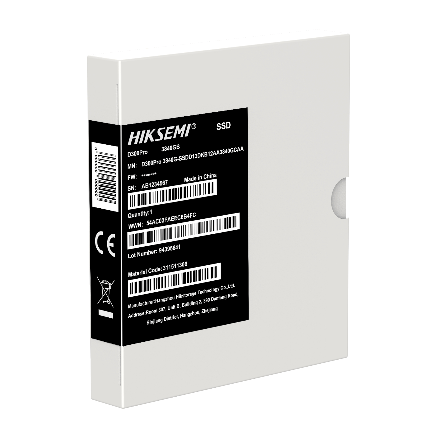 Hiksemi D300 PRO Tantalum Capacitor 3840GB SATA III Enterprise SSD 3