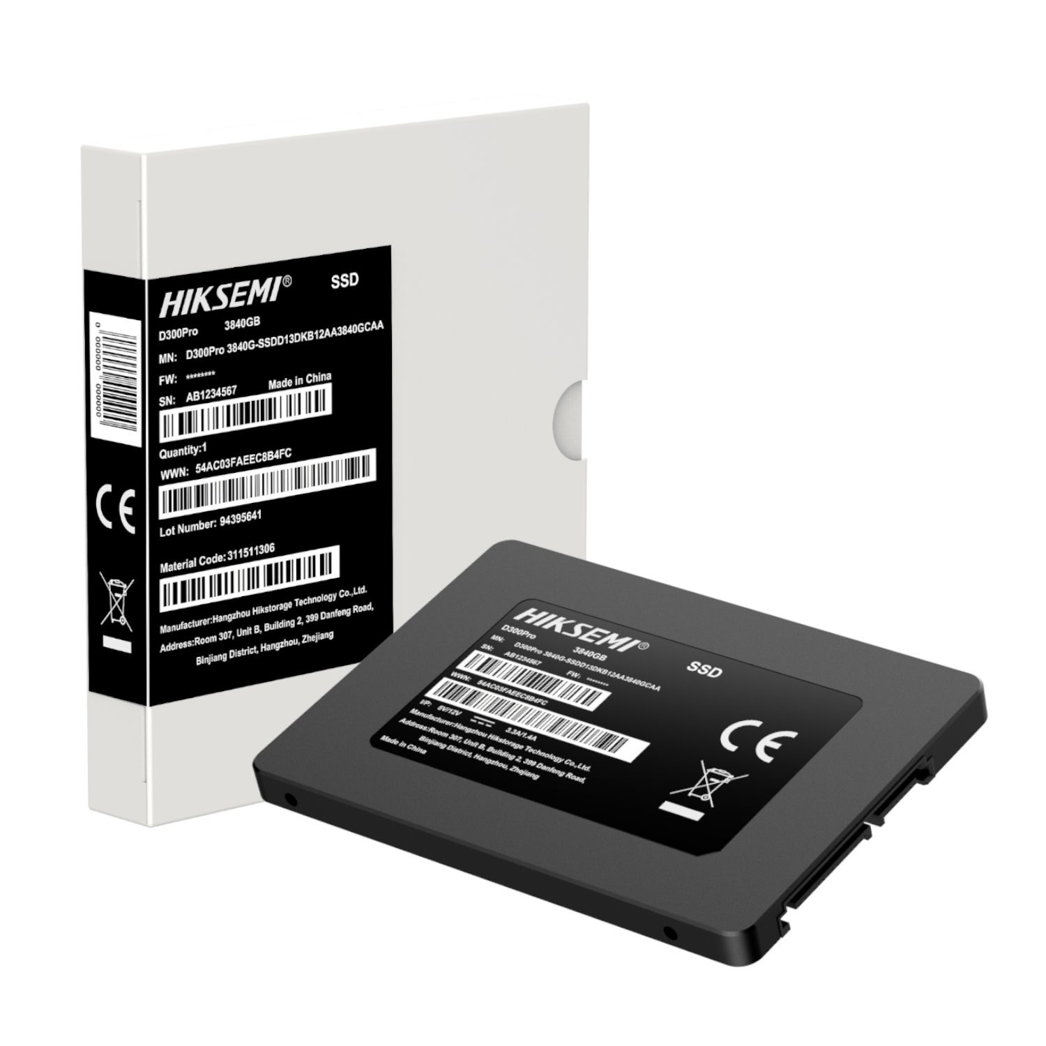 Hiksemi D300 PRO Tantalum Capacitor 3840GB SATA III Enterprise SSD 5