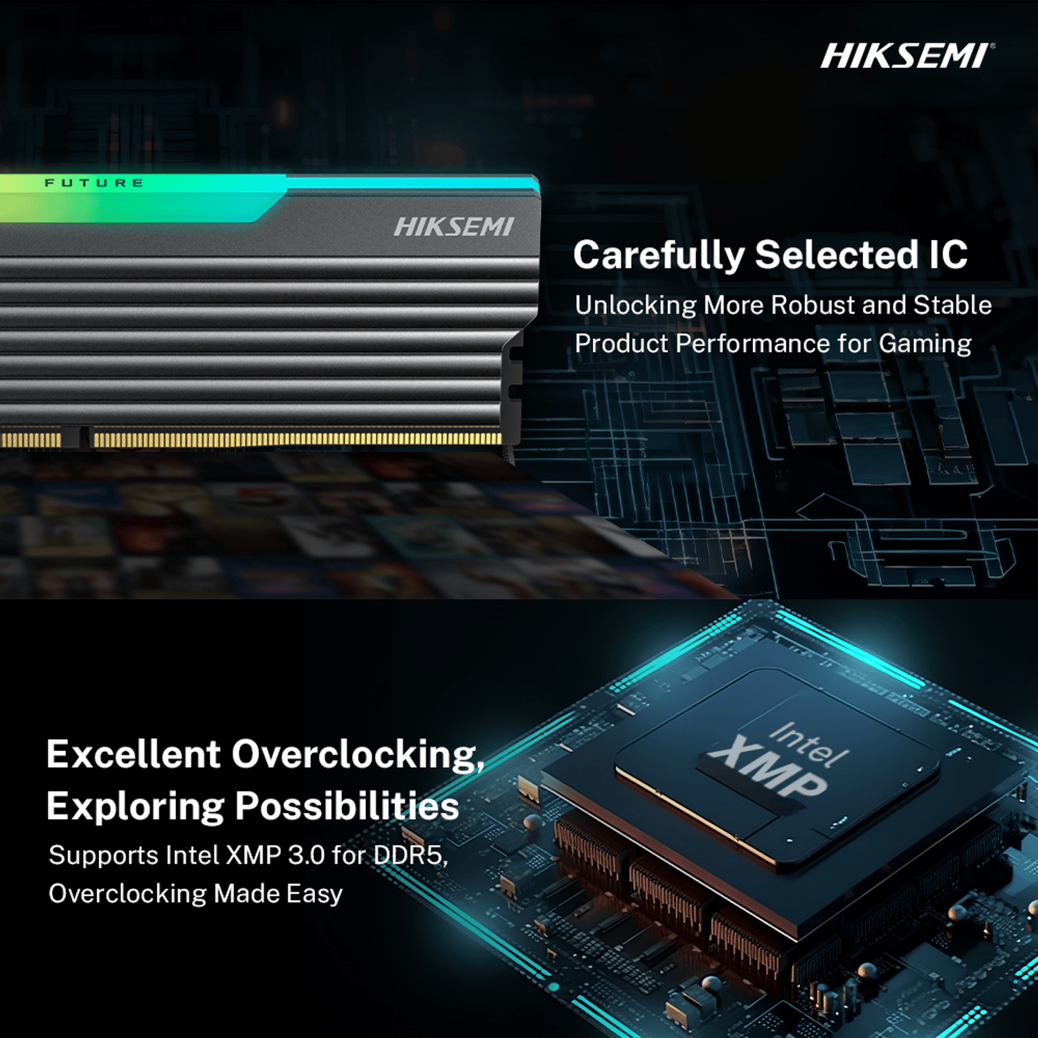 Hiksemi Future RGB 16GBKIT (2x8GB) 3600MHz DDR4 Desktop Gaming Memory Black 6