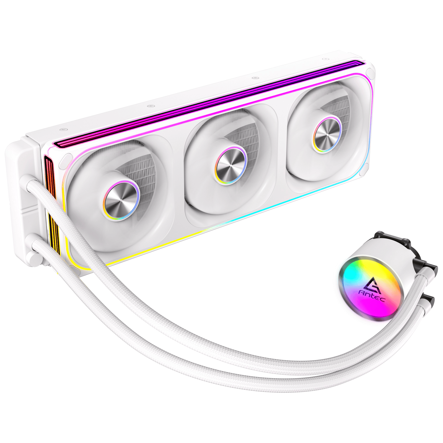 Antec Omni Matrix 360 ARGB CPU Liquid Cooler White view 3