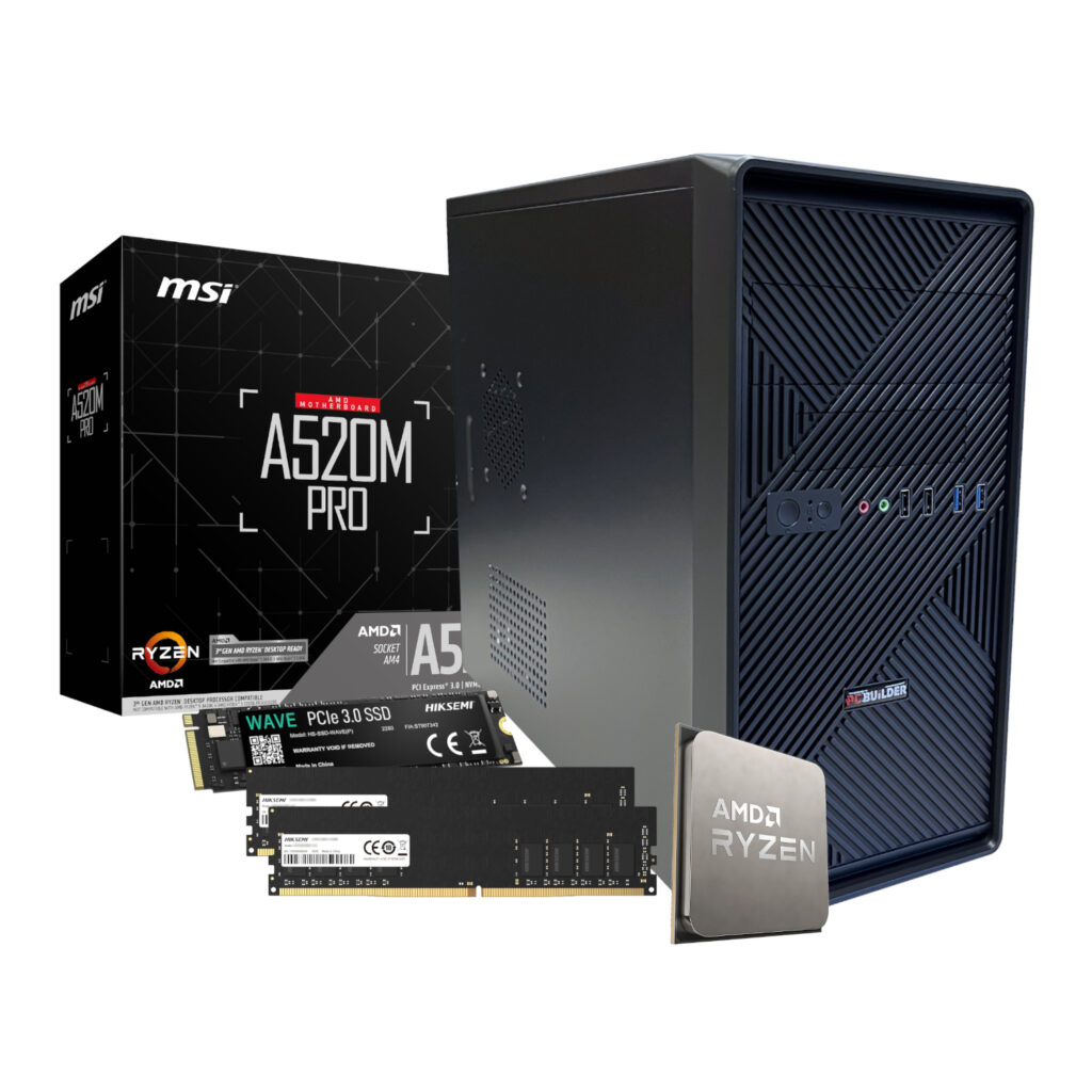 PCBuilder AMD Ryzen 3 3200G HOME MASTER Windows 11 Desktop PC - Image 1