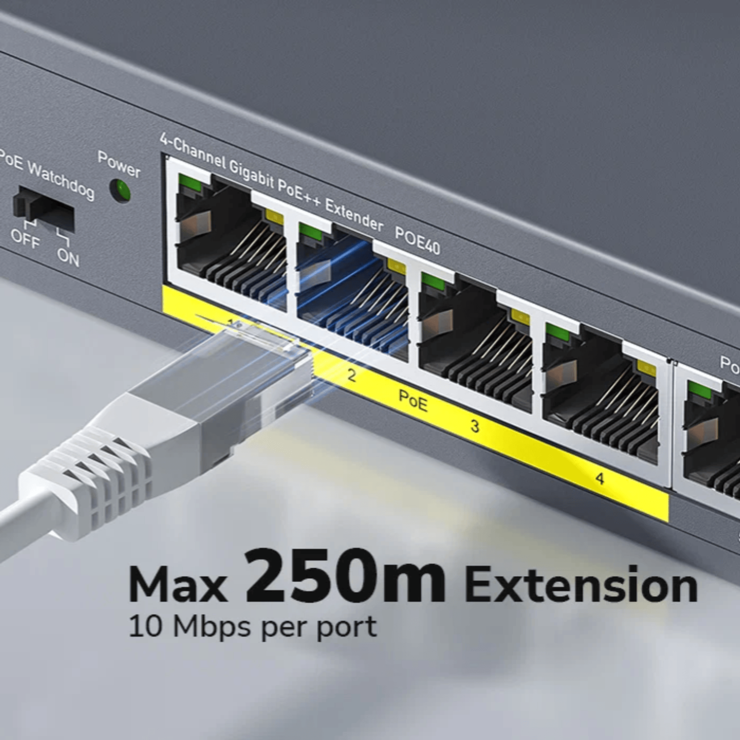 Cudy 4 Port Gigabit PoE 1x PoE Input 60W Switch 3