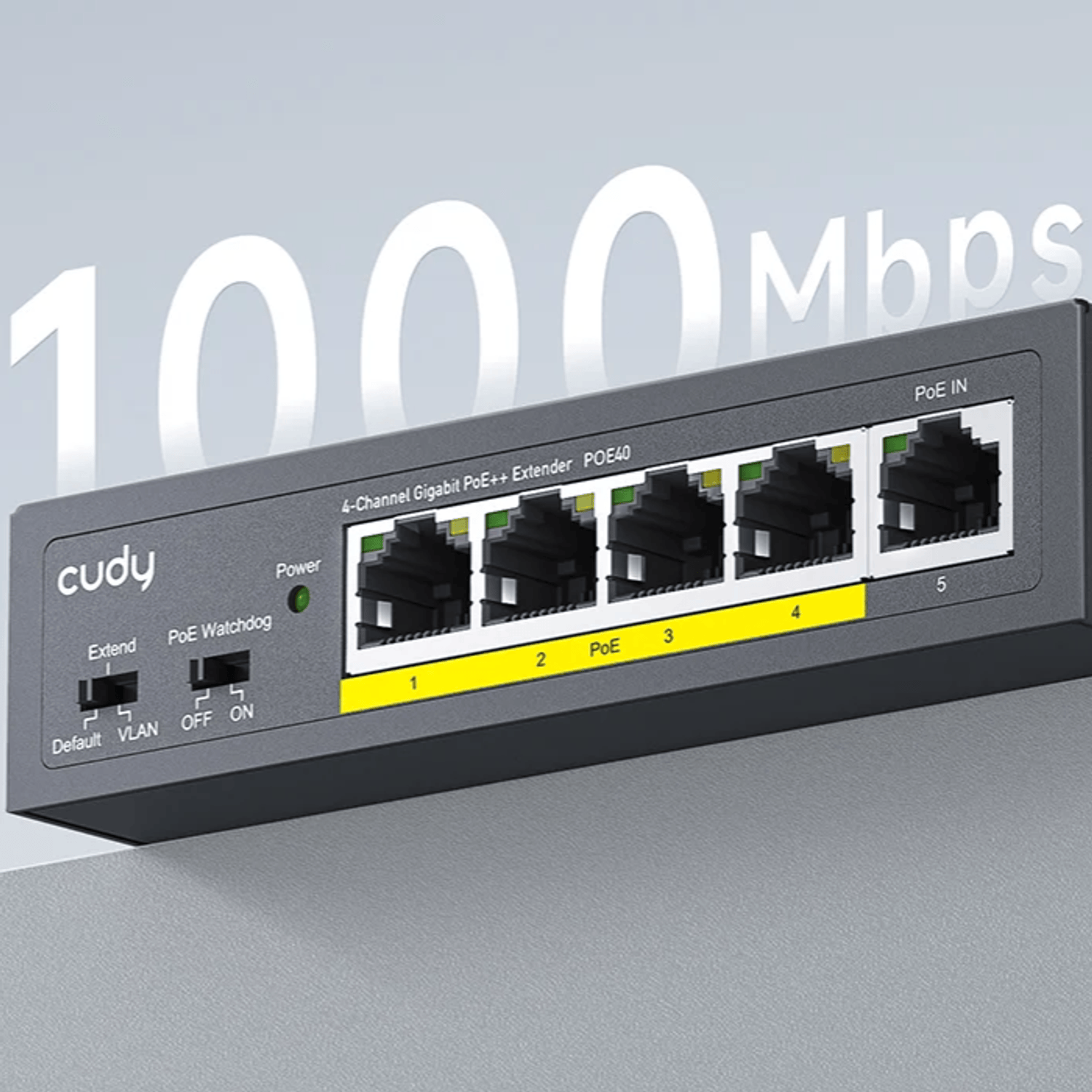 Cudy 4 Port Gigabit PoE 1x PoE Input 60W Switch 4