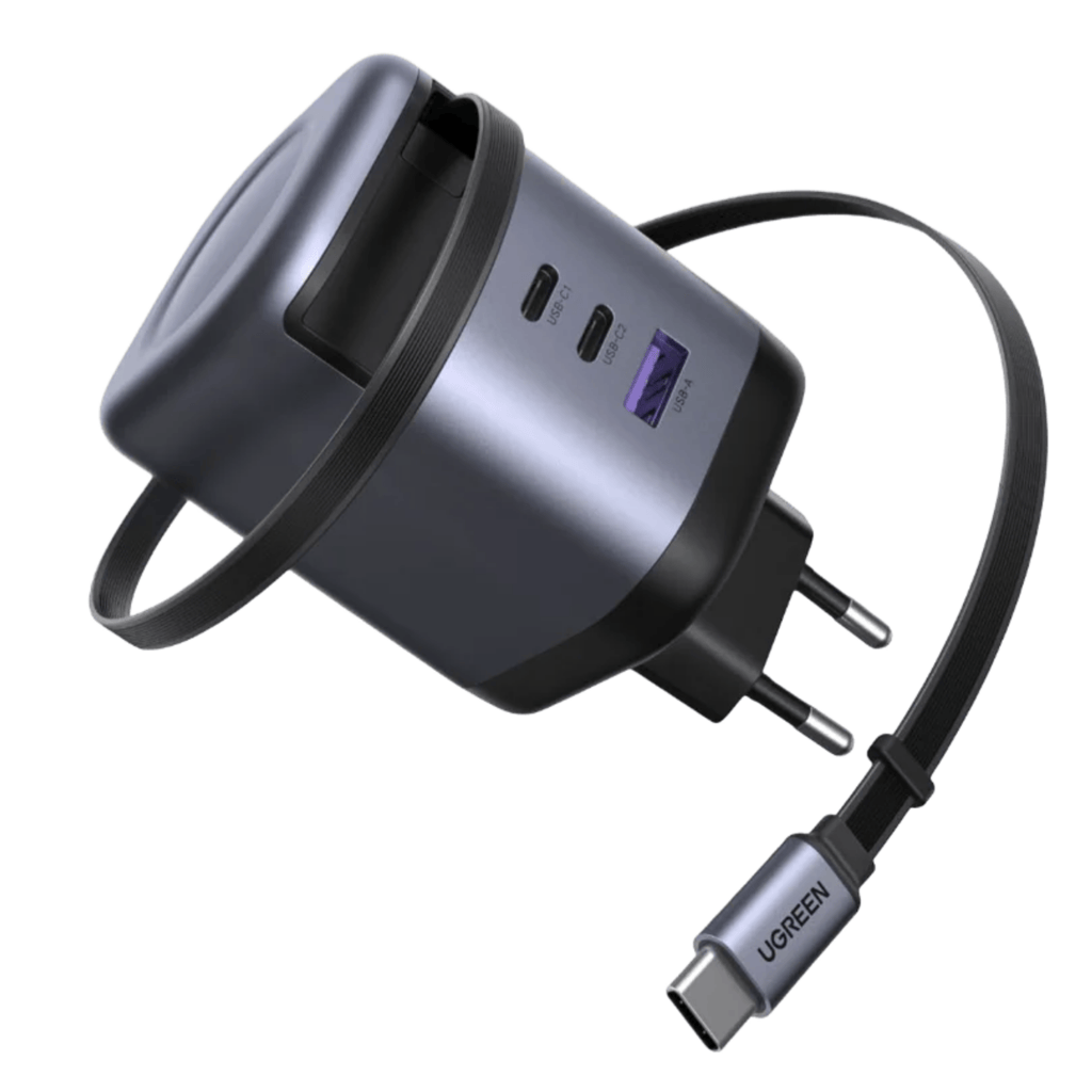 UGREEN Nexode 100W Charger with Retractable USB Type-C Cable - Image 1