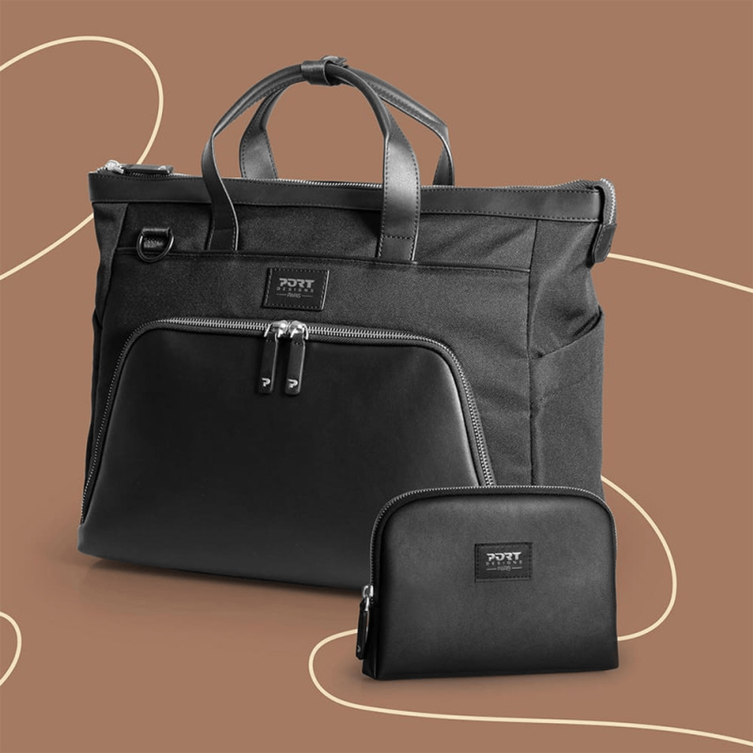 PORT MUSE SIGNATURE business 16" laptop handbag - clutch bag included view 17