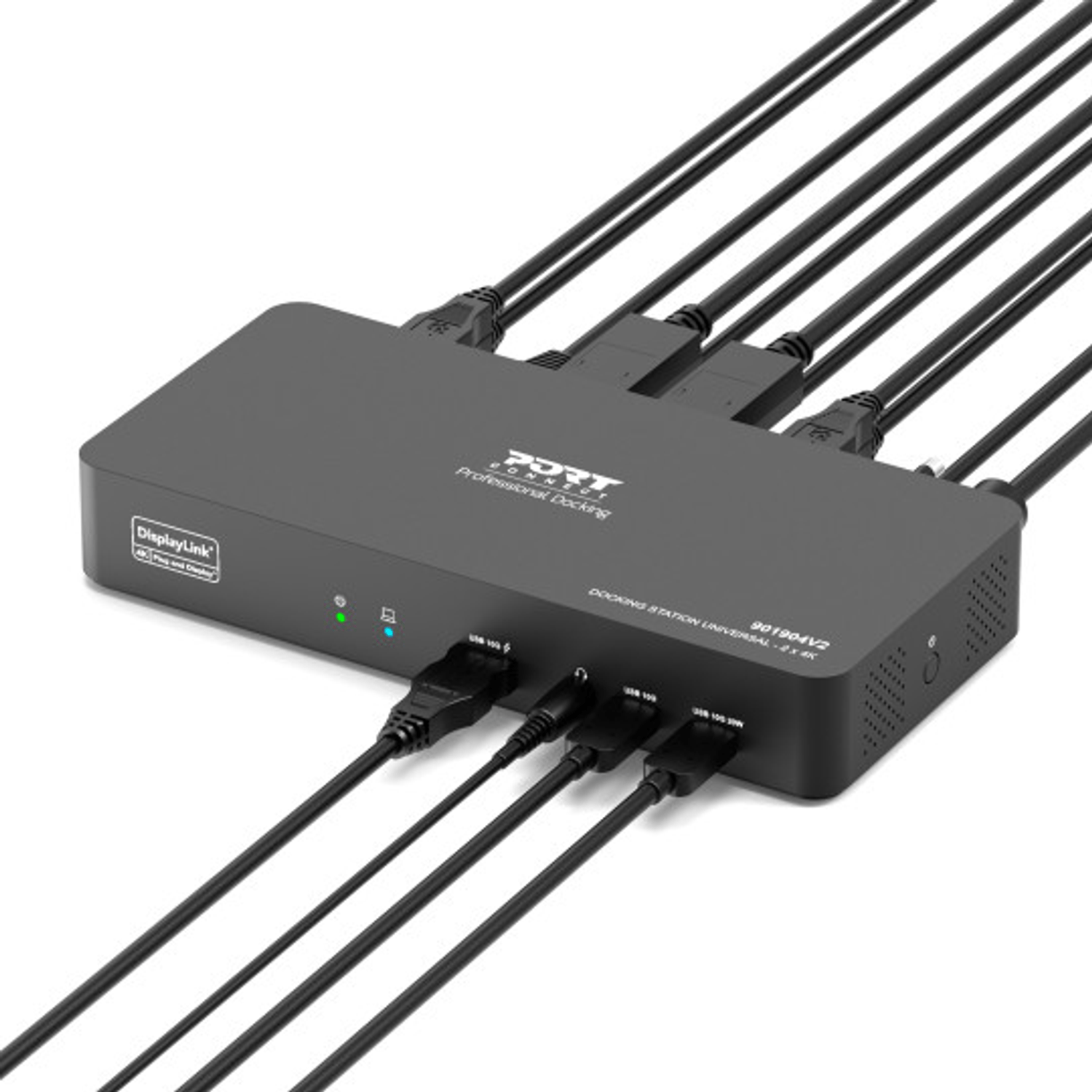 PORT2 x 4K USB-C desktop docking station 11 peripherals 96W 3