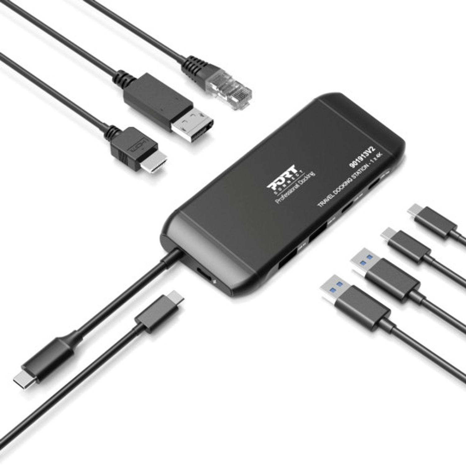 PORT Mobile docking station 1 X 4K USB-C 7 devices 100W 8