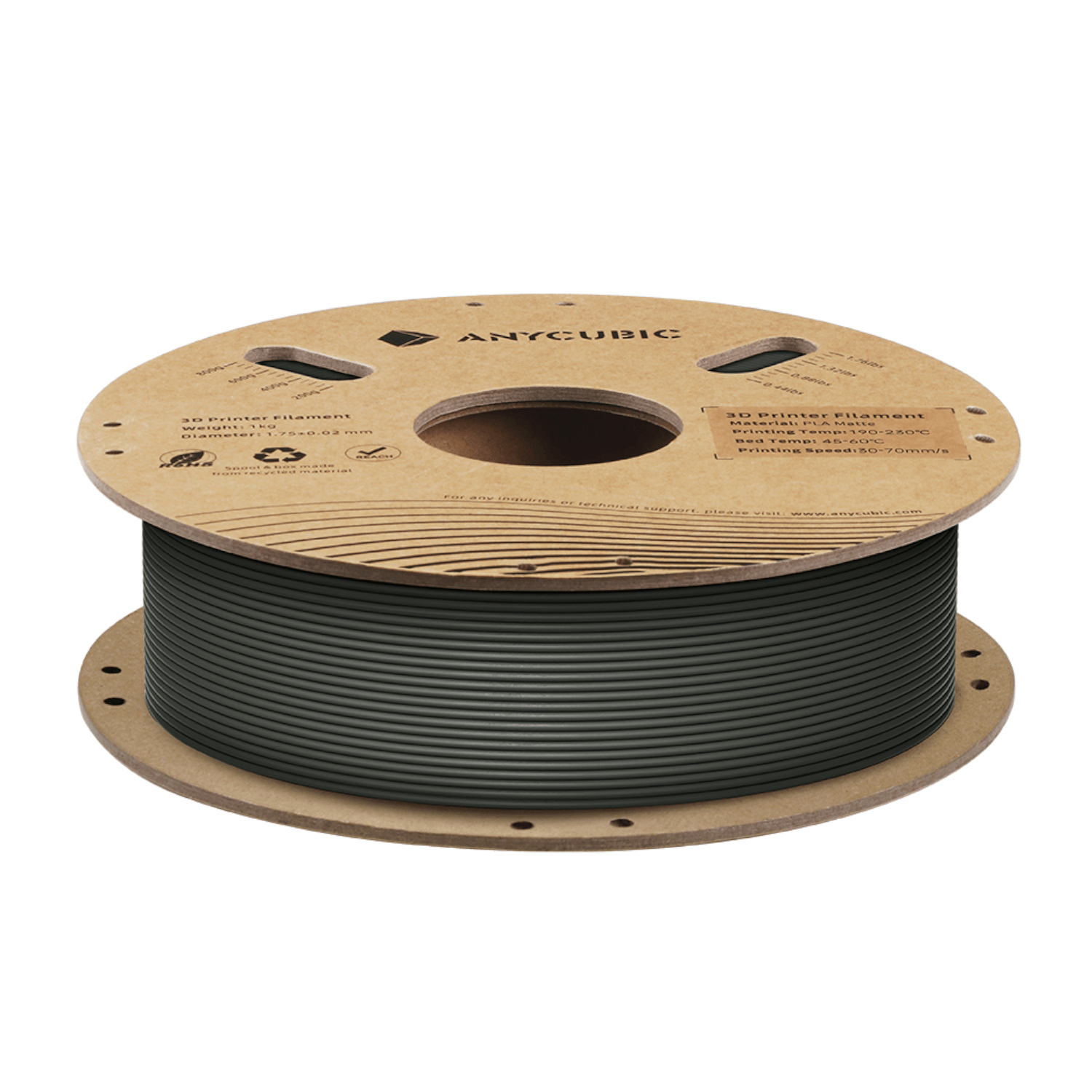 Anycubic PLA Matte Filament 1kg - Black 2