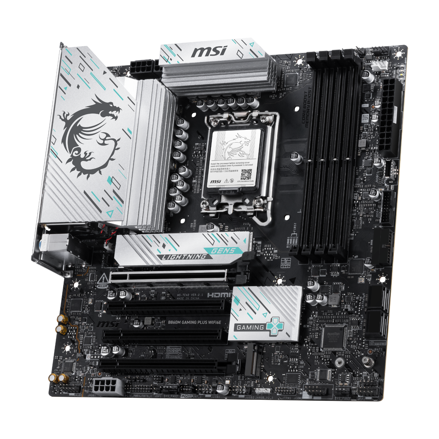 MSI B860M GAMING PLUS WIFI6E LGA1851 M-ATX Gaming Motherboard 4