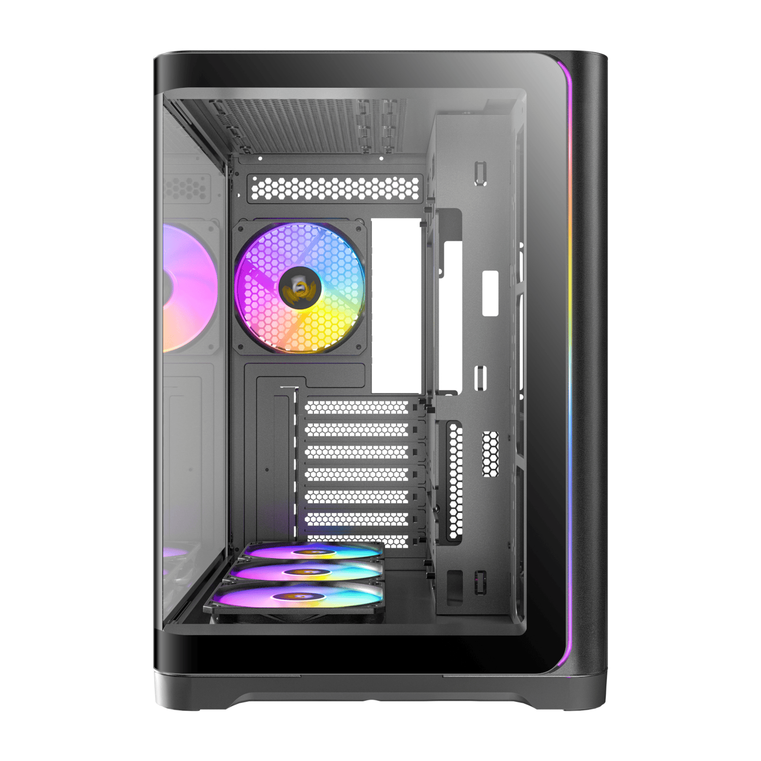 Antec C5 CURVED ARGB ATX | Micro-ATX | ITX ARGB Dual Chamber Mid-Tower Gaming Chassis - Black 2