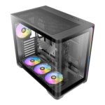 Antec C5 CURVED ARGB ATX | Micro-ATX | ITX ARGB Dual Chamber Mid-Tower Gaming Chassis - Black - Image 4