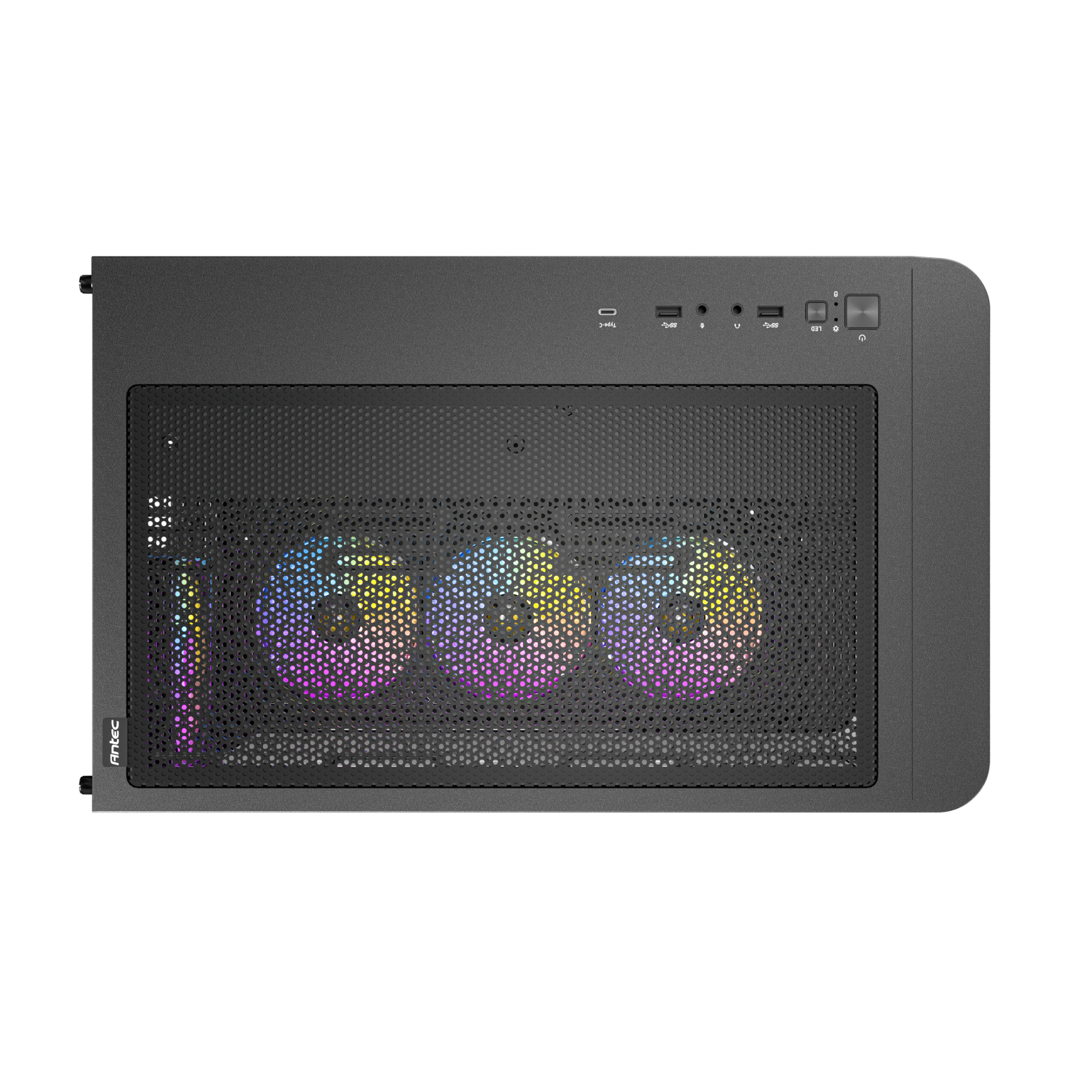 Antec C5 CURVED ARGB ATX | Micro-ATX | ITX ARGB Dual Chamber Mid-Tower Gaming Chassis - Black 7