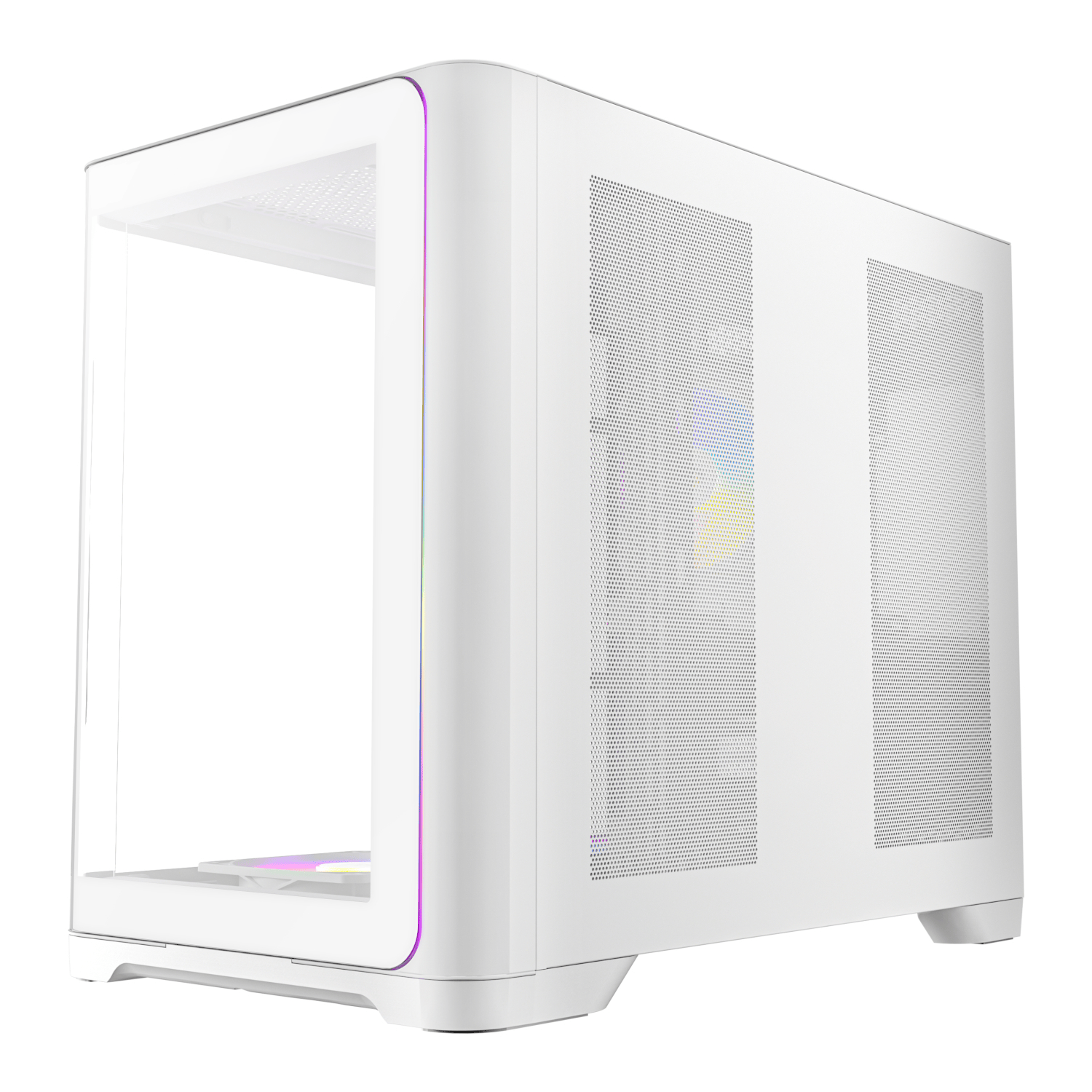 Antec C5 CURVED ARGB ATX | Micro-ATX | ITX ARGB Dual Chamber Mid-Tower Gaming Chassis - White 3