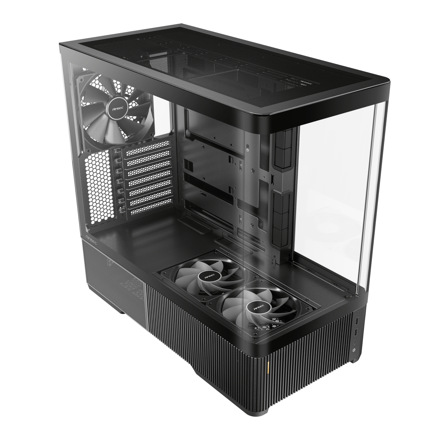 Antec C6 CURVED AIR ATX | Micro-ATX | ITX Mid-Tower Gaming Chassis - Black 4