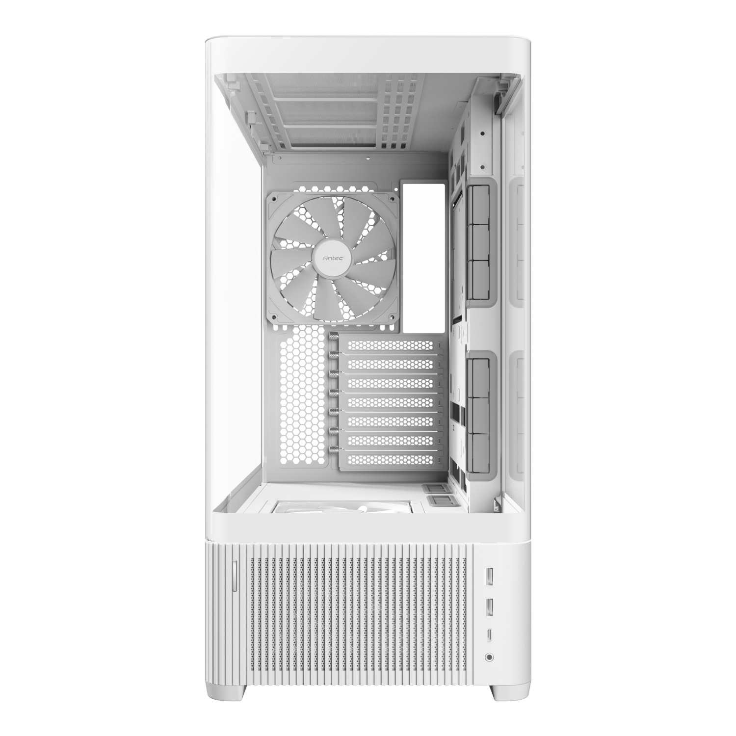 Antec C6 CURVED AIR ATX | Micro-ATX | ITX Mid-Tower Gaming Chassis - White 2
