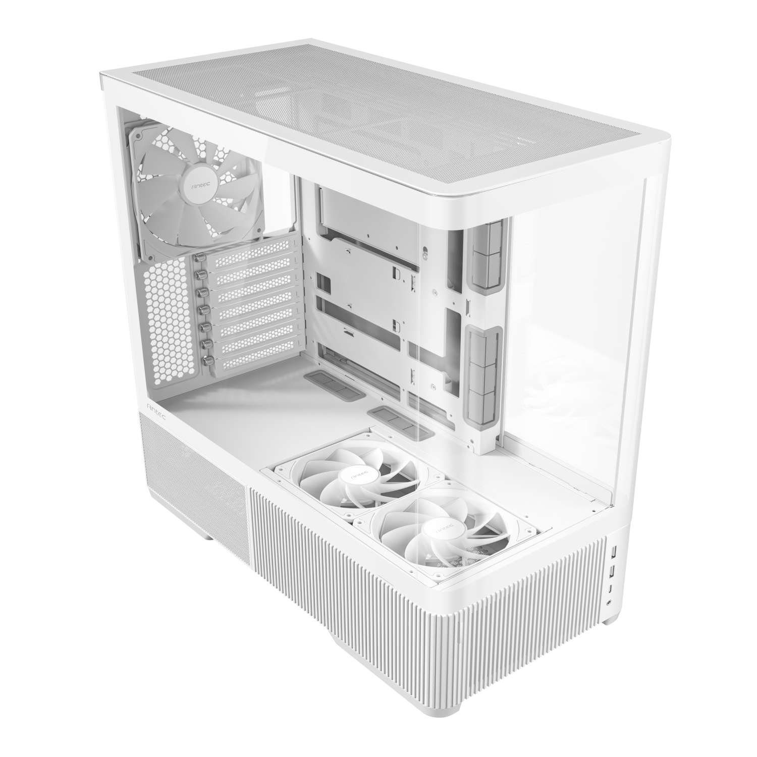 Antec C6 CURVED AIR ATX | Micro-ATX | ITX Mid-Tower Gaming Chassis - White 4