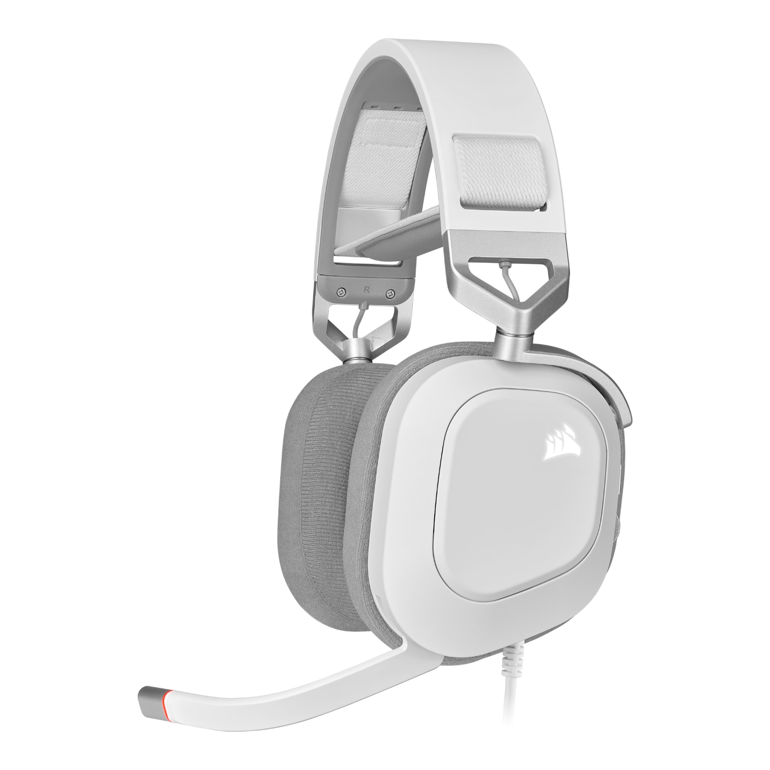 Corsair HS80 RGB USB Wired Over-Ear Gaming Headset — White