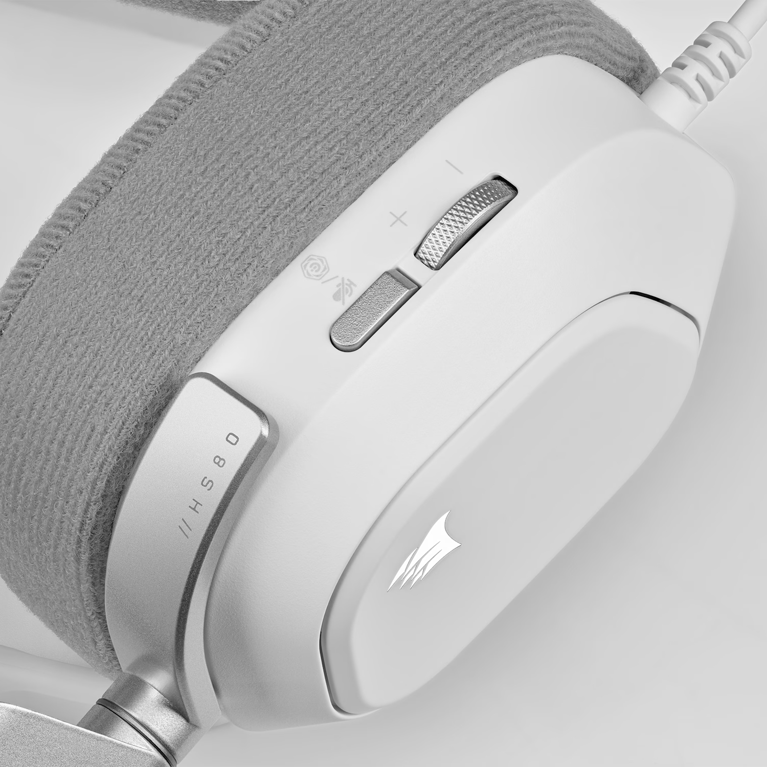 Corsair HS80 RGB USB Wired Over-Ear Gaming Headset — White 7