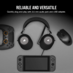 Corsair HS65 SURROUND Wired Gaming Headset — Carbon (AP) - Image 5