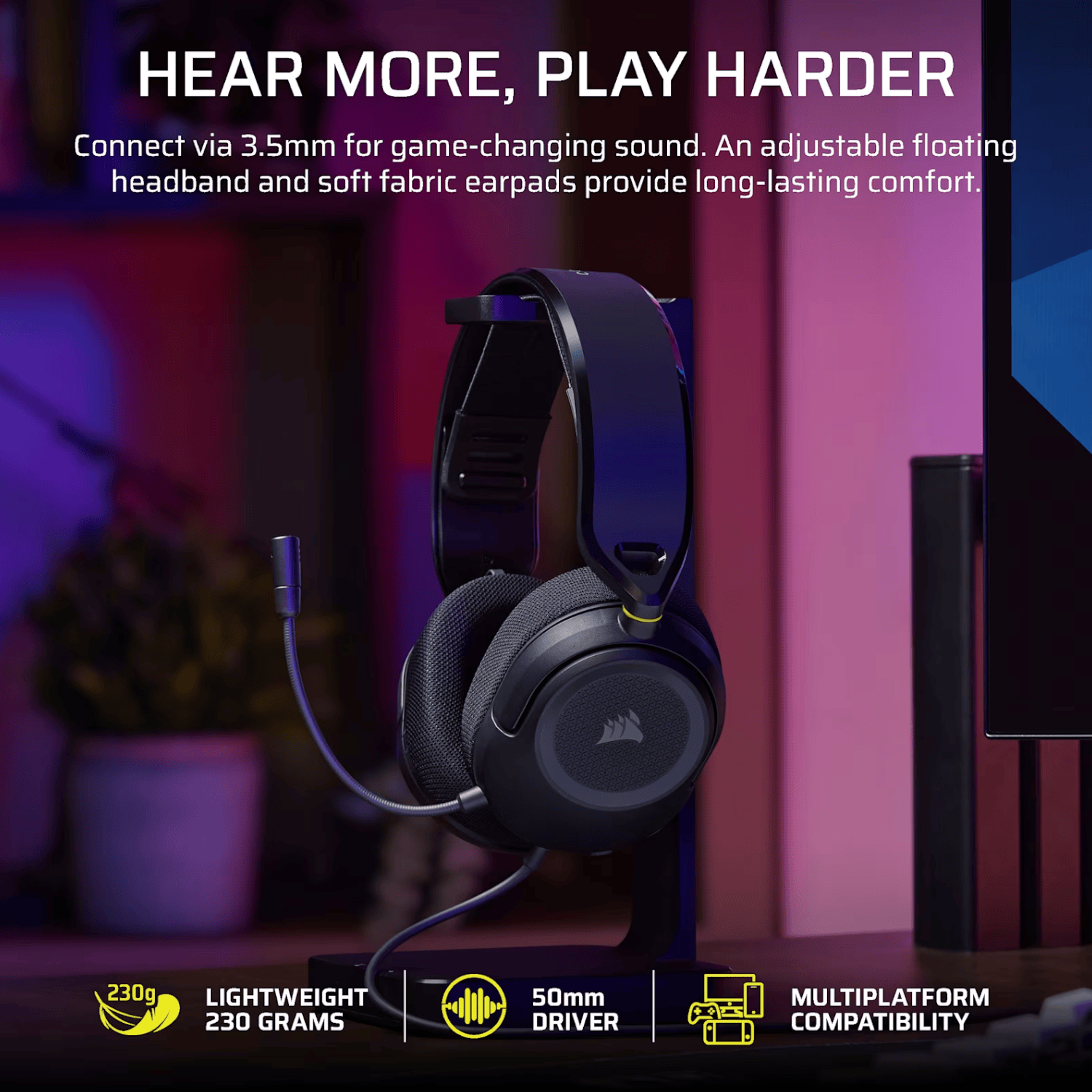 Corsair HS35 v3 Wired Gaming Headset - Carbon 5