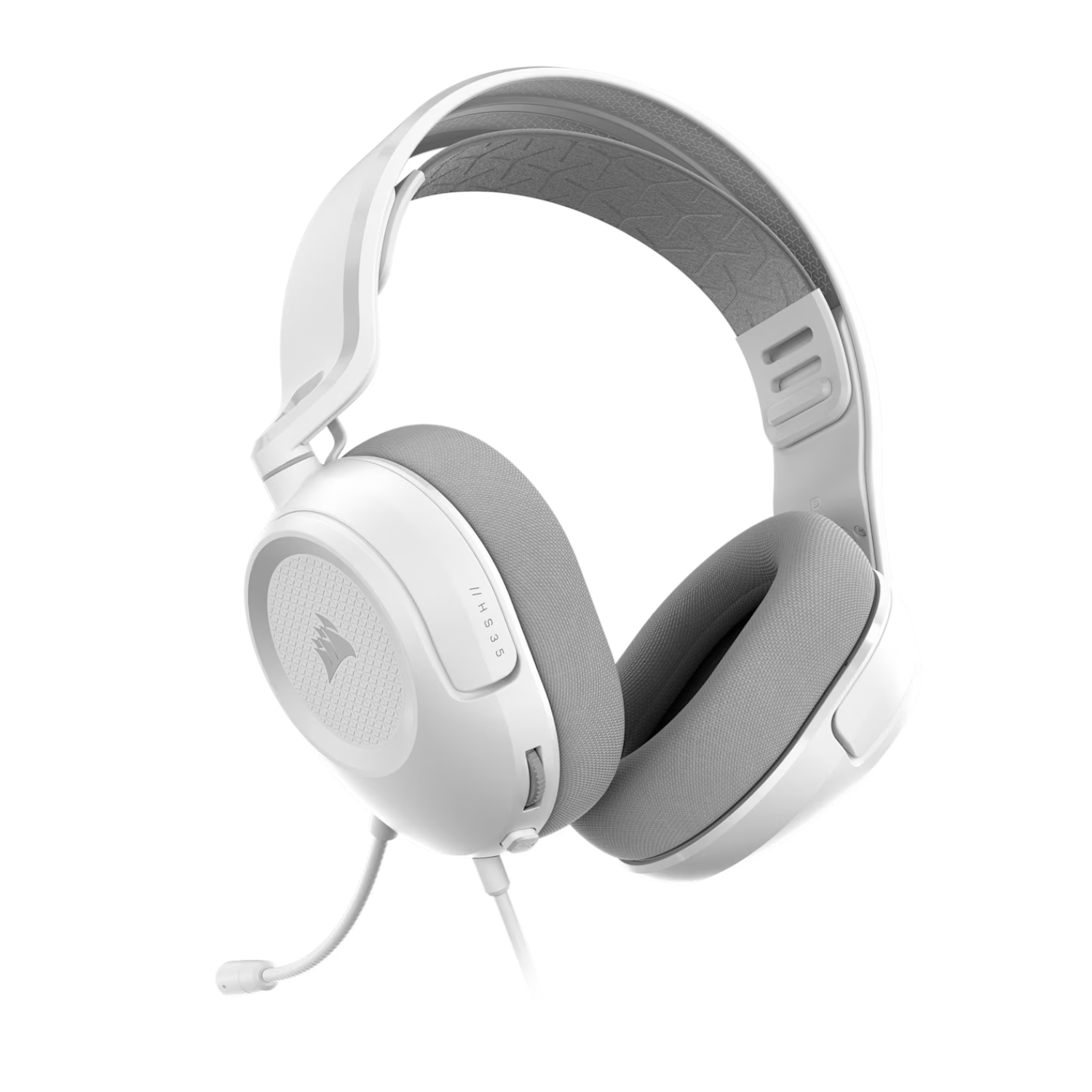 Corsair HS35 v3 Wired Gaming Headset - White 2