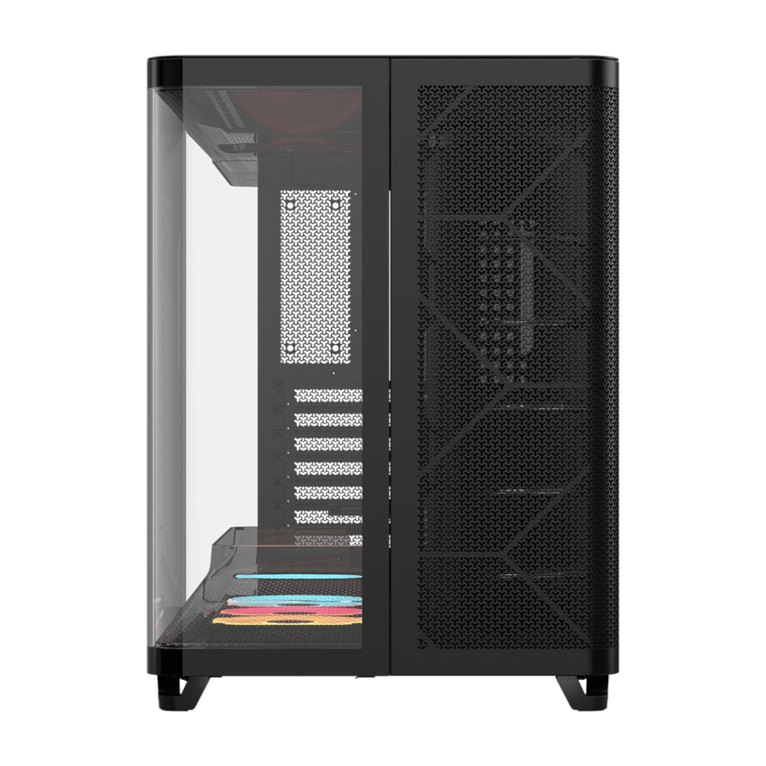 Corsair AIR 5400 LX-R RGB iCUE LINK Triple Chamber Mid-Tower PC Case - Black 2