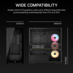 Corsair 3500X LX-R RGB iCUE LINK Mid-Tower PC Case - Black - Image 5