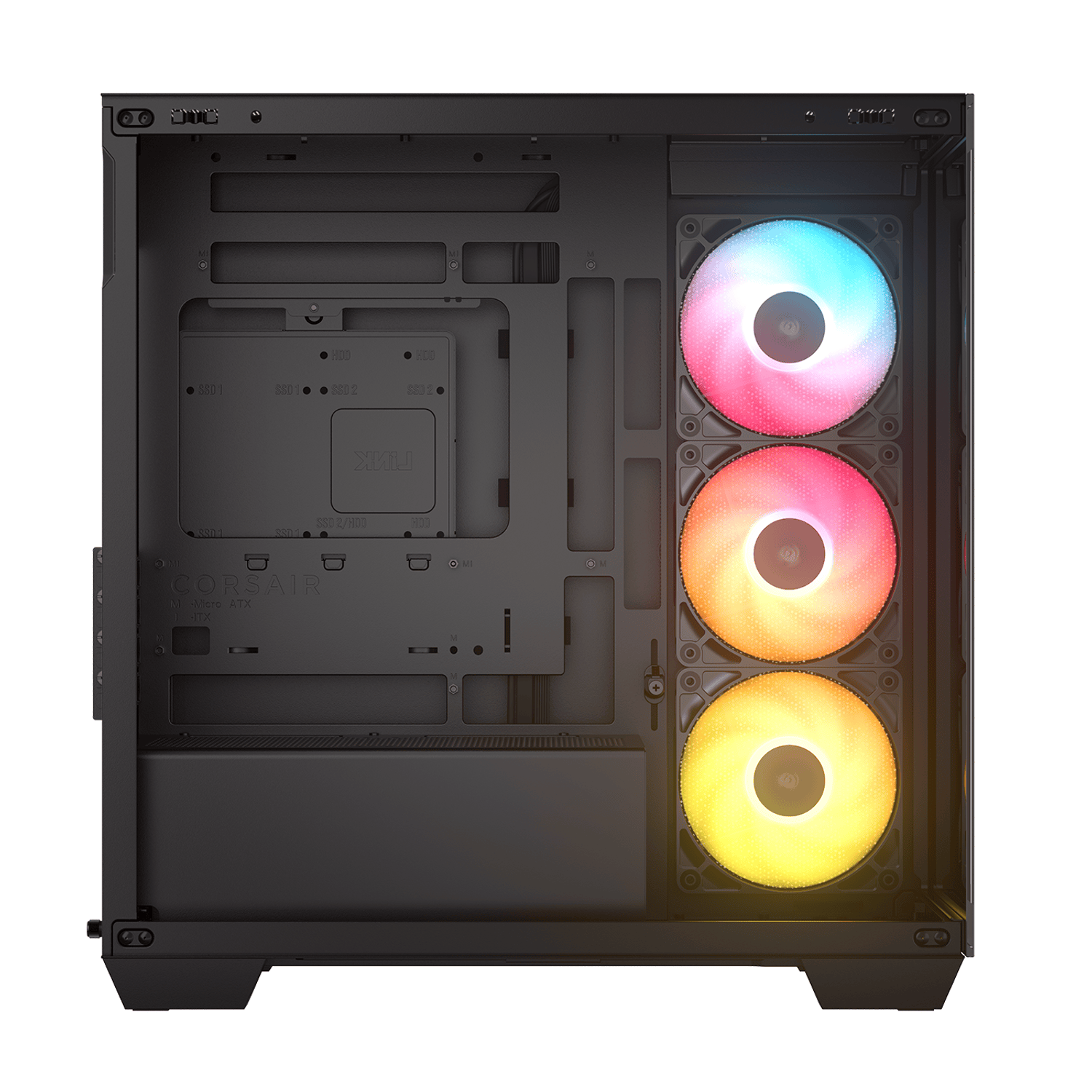 Corsair 2800X RS-R ARGB Micro-ATX PC Case - Black 3