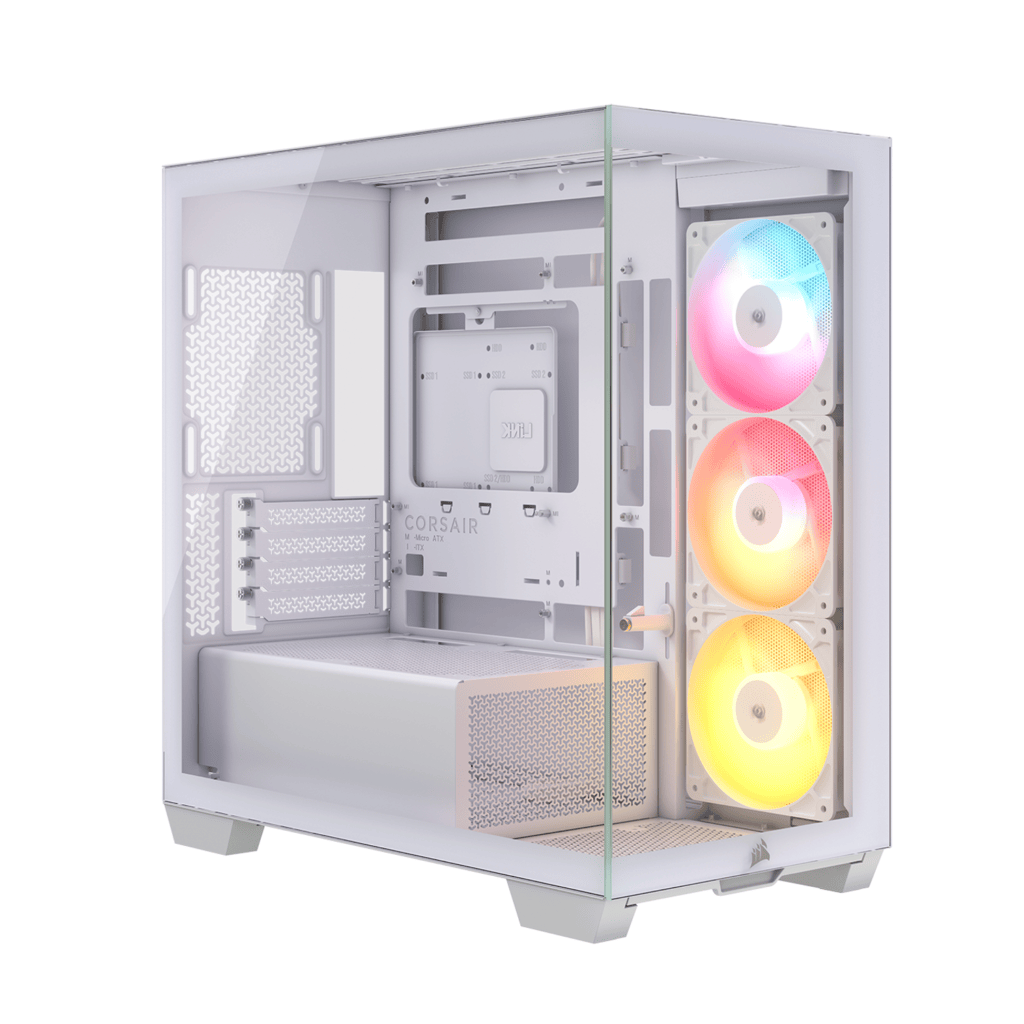 Corsair 2800X RS-R ARGB Micro-ATX PC Case – White - Image 1