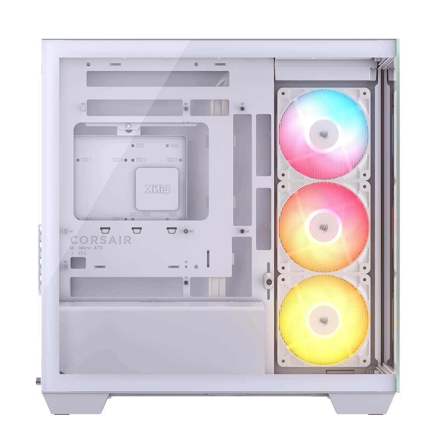 Corsair 2800X RS-R ARGB Micro-ATX PC Case – White 3