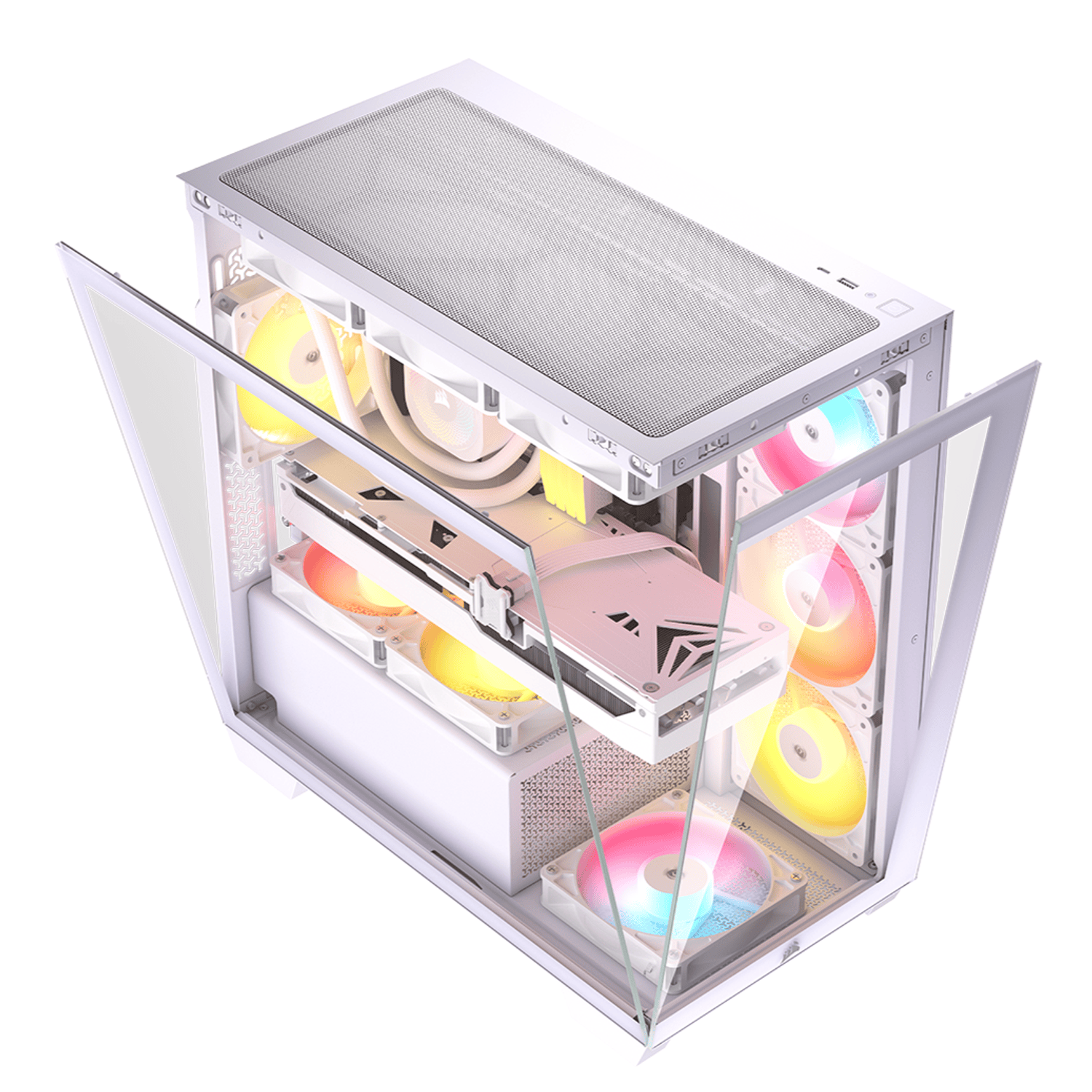 Corsair 2800X RS-R ARGB Micro-ATX PC Case – White 4