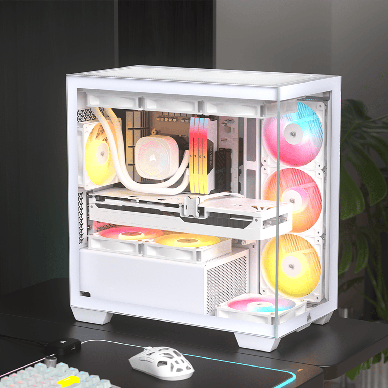 Corsair 2800X RS-R ARGB Micro-ATX PC Case – White 6