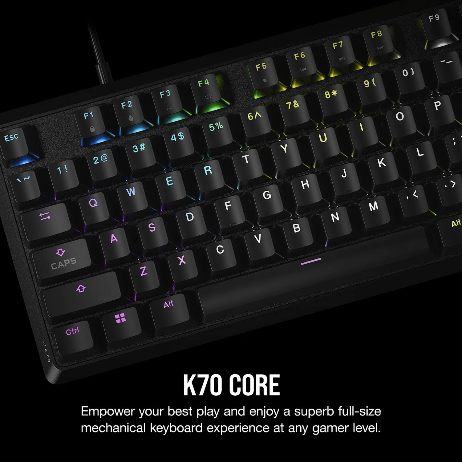 Corsair K70 CORE RGB Mechanical Gaming Keyboard - Black 2