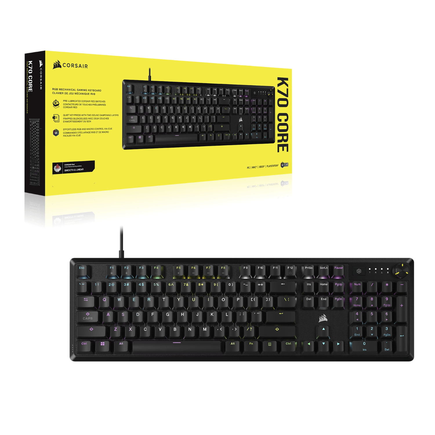 Corsair K70 CORE RGB Mechanical Gaming Keyboard - Black 6
