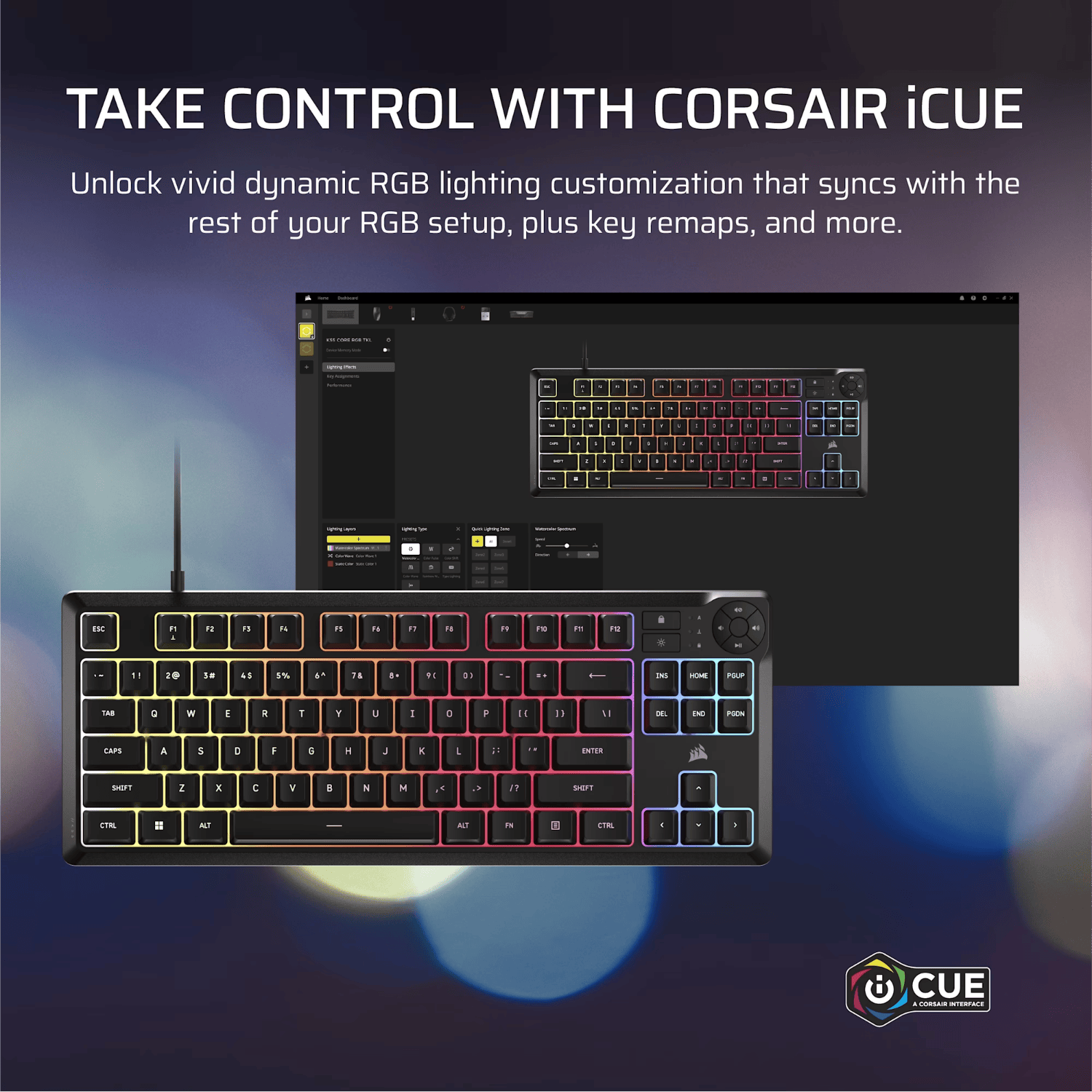 Corsair K55 CORE TKL RGB Gaming Keyboard 8
