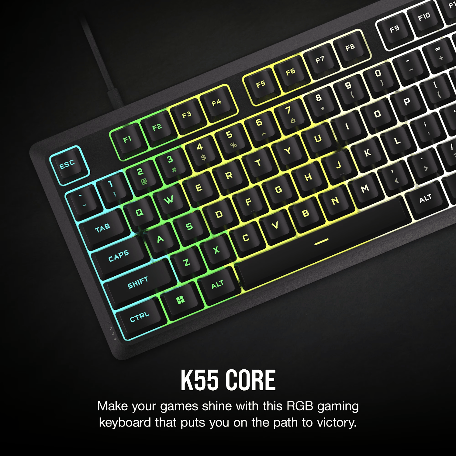 Corsair K55 CORE RGB Gaming Keyboard - Black 2