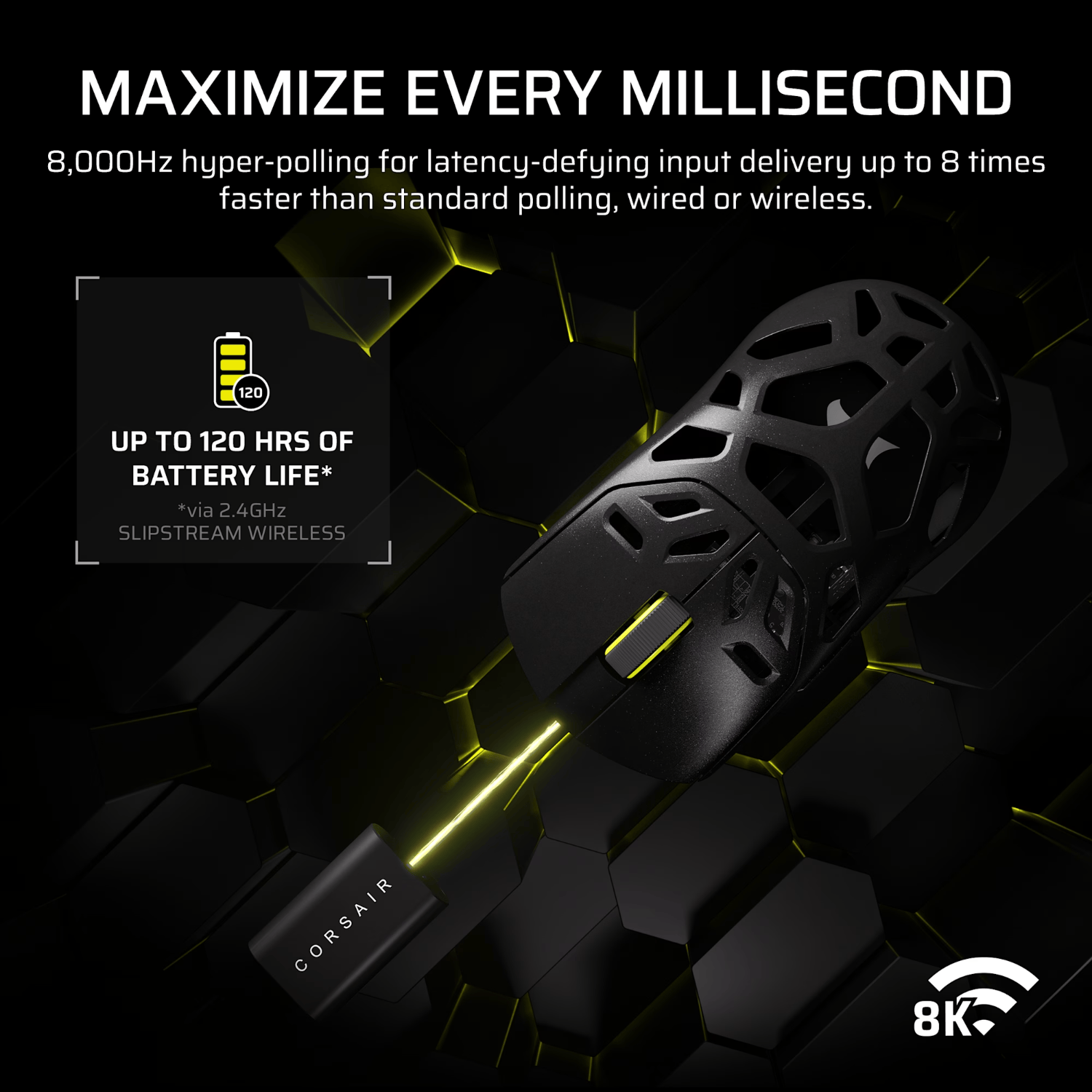 Corsair SABRE v2 PRO WIRELESS MAGNESIUM ALLOY 33000 DPI Gaming Mouse – Black 7