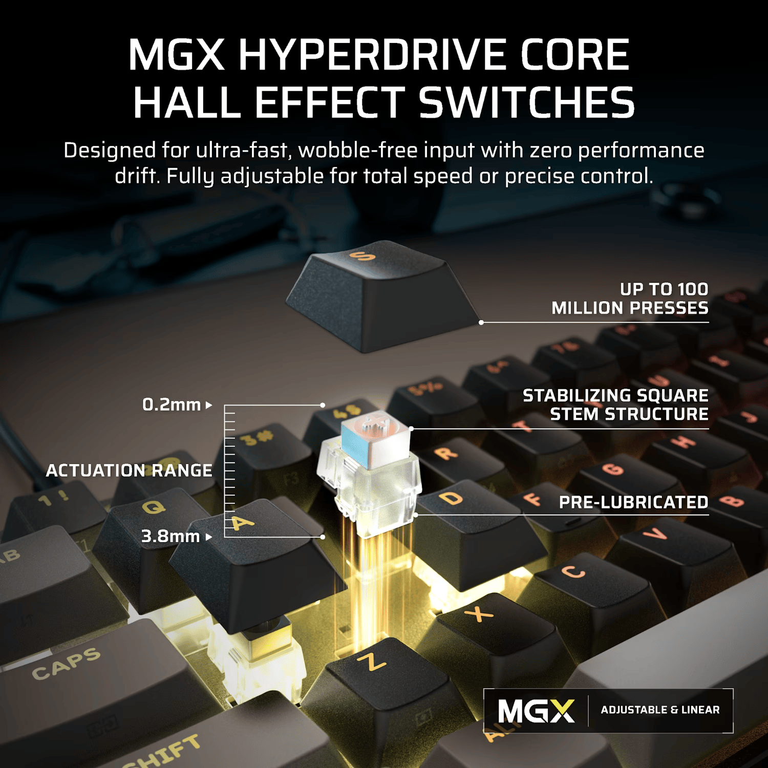 Corsair CLIPPER PRO MINI 60 Hall Effect Gaming Keyboard - Black 3