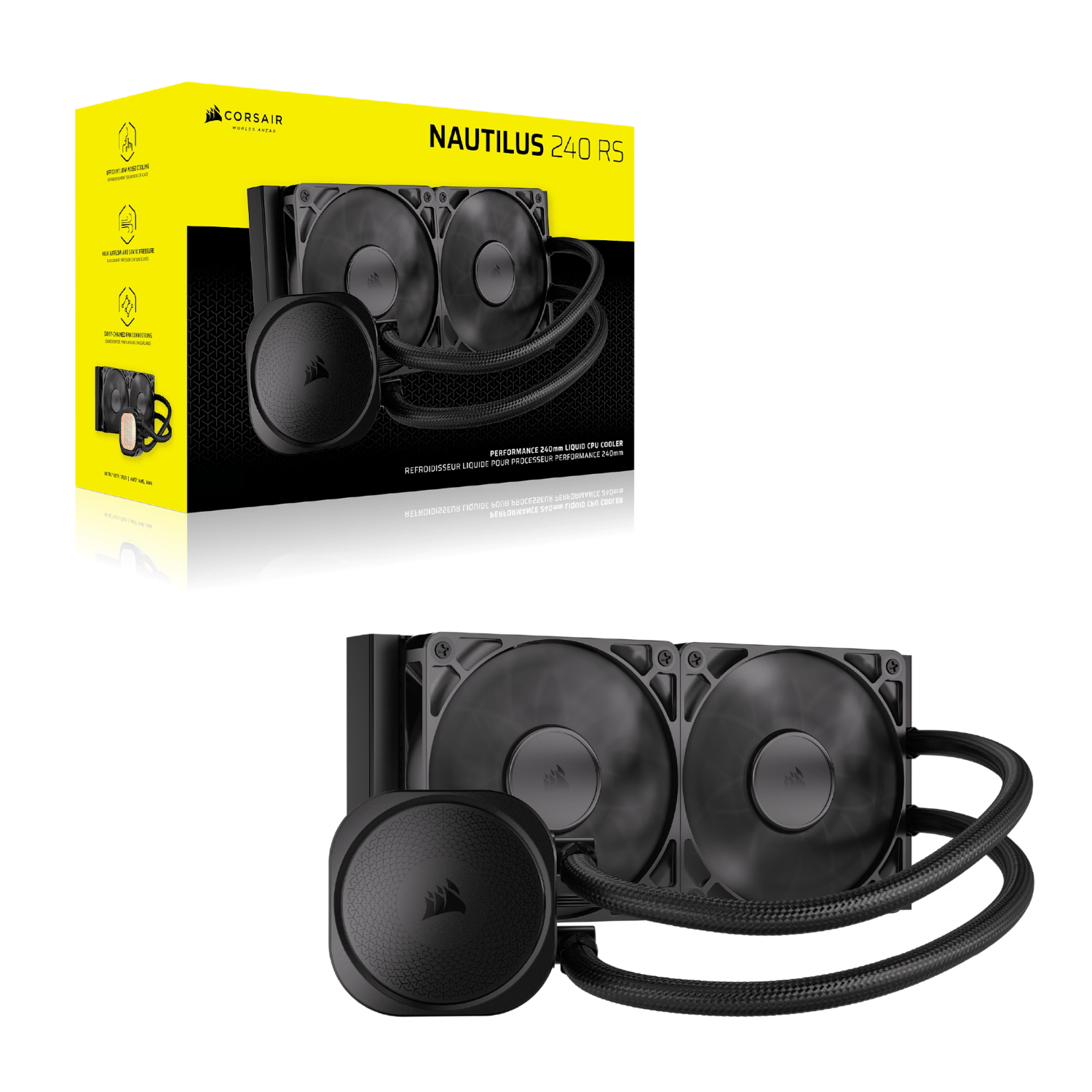 Corsair NAUTILUS 240 RS Liquid CPU Cooler - Black 6
