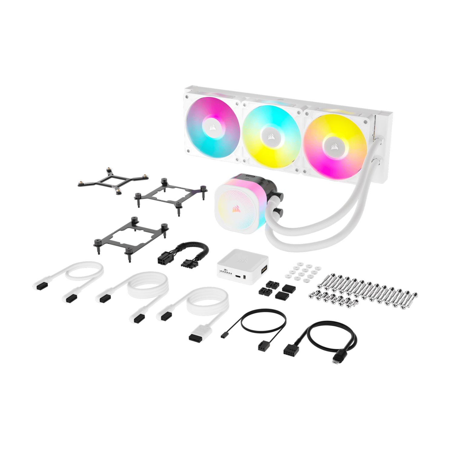 Corsair iCUE LINK TITAN 360 RX RGB AIO Liquid CPU Cooler - White 4