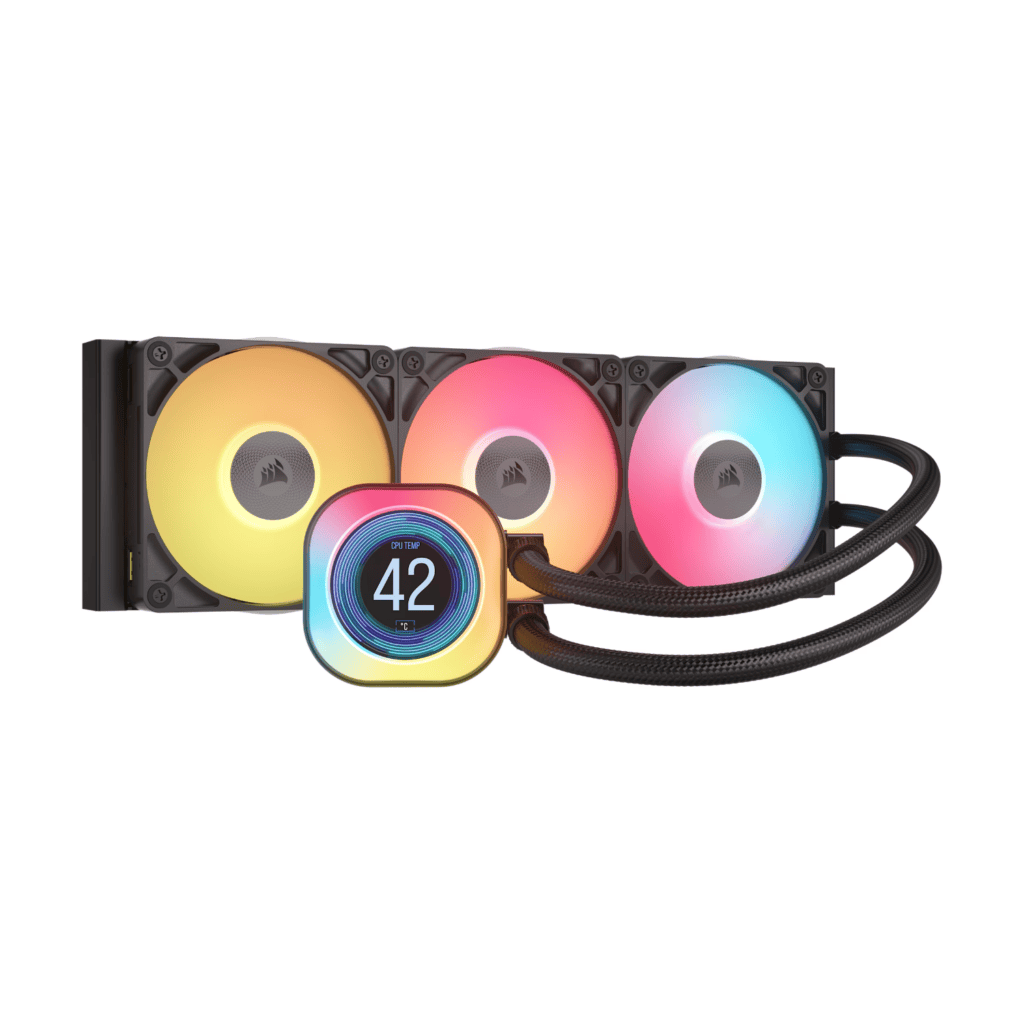 Corsair iCUE LINK TITAN 360 RX LCD Liquid CPU Cooler - Black - Image 1