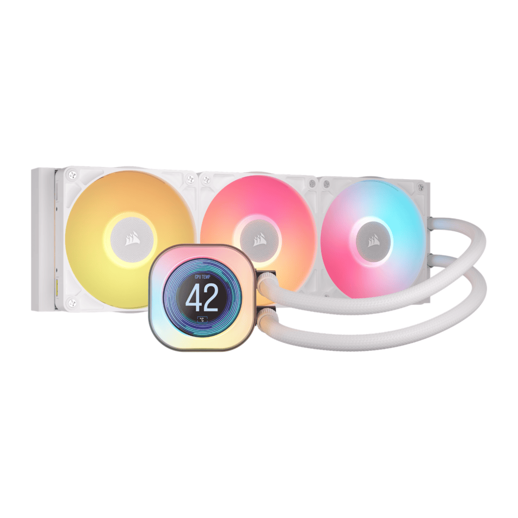 Corsair iCUE LINK TITAN 360 RX LCD Liquid CPU Cooler - White - Image 1