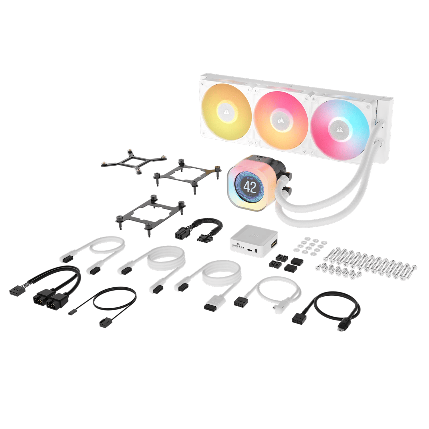 Corsair iCUE LINK TITAN 360 RX LCD Liquid CPU Cooler - White 4