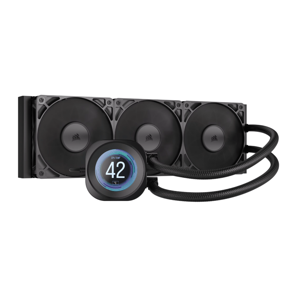 Corsair NAUTILUS 360 RS LCD Liquid CPU Cooler - Black - Image 1