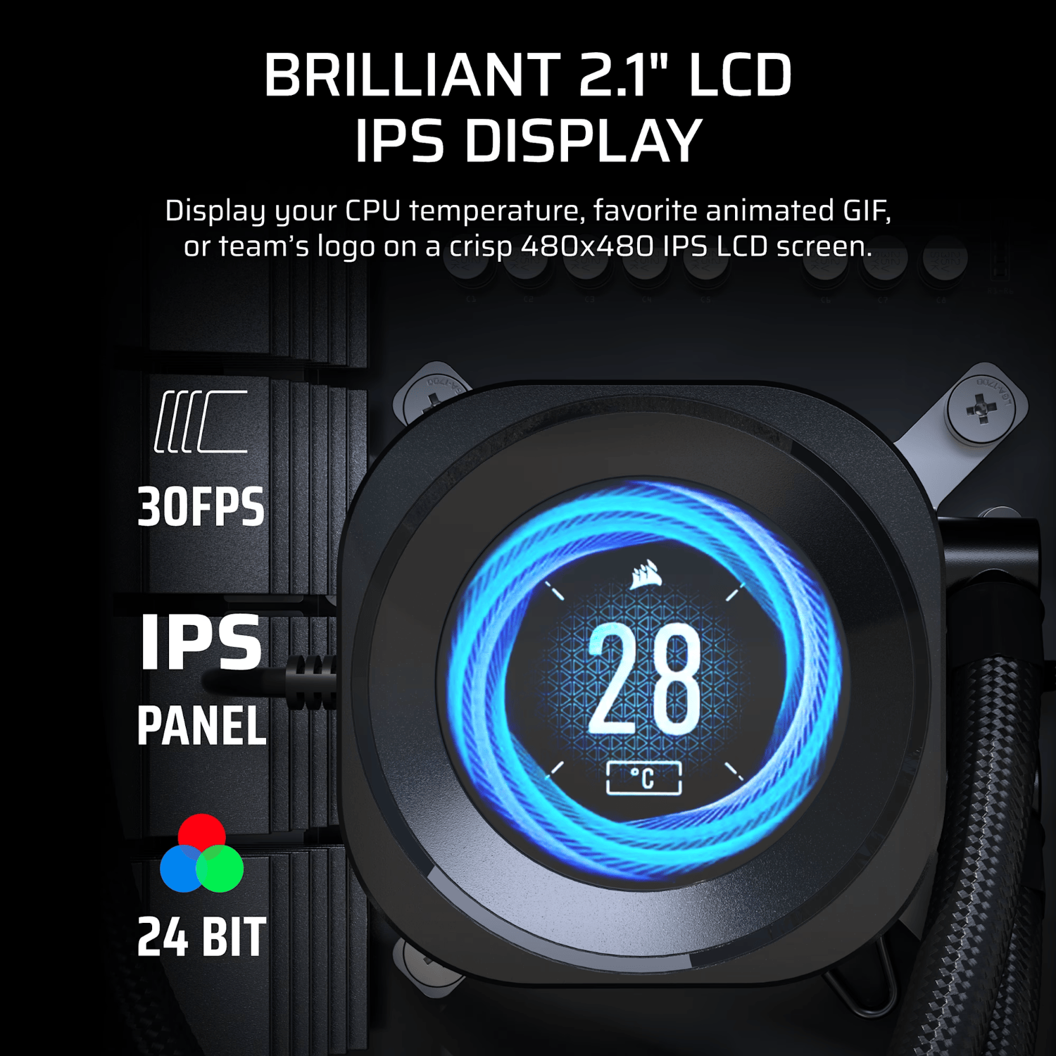 Corsair NAUTILUS 360 RS LCD Liquid CPU Cooler - Black 2