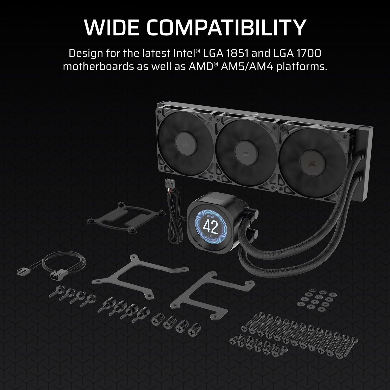 Corsair NAUTILUS 360 RS LCD Liquid CPU Cooler - Black 4