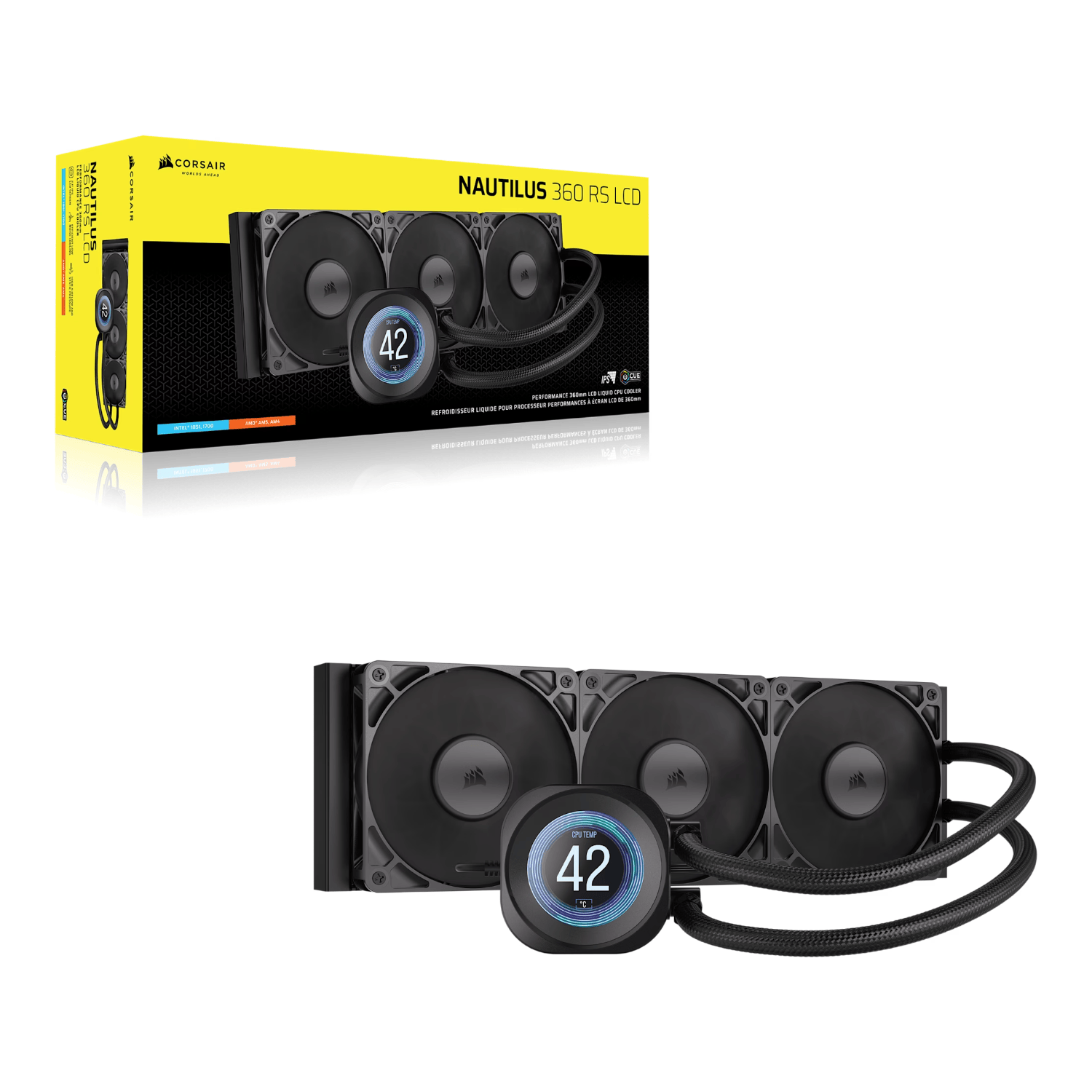 Corsair NAUTILUS 360 RS LCD Liquid CPU Cooler - Black 5