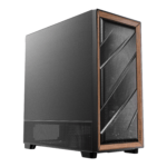 Antec FLUX SE E-ATX | ATX | Micro-ATX | ITX Mid-Tower Gaming Chassis Wood Front Panel- Black - Image 1