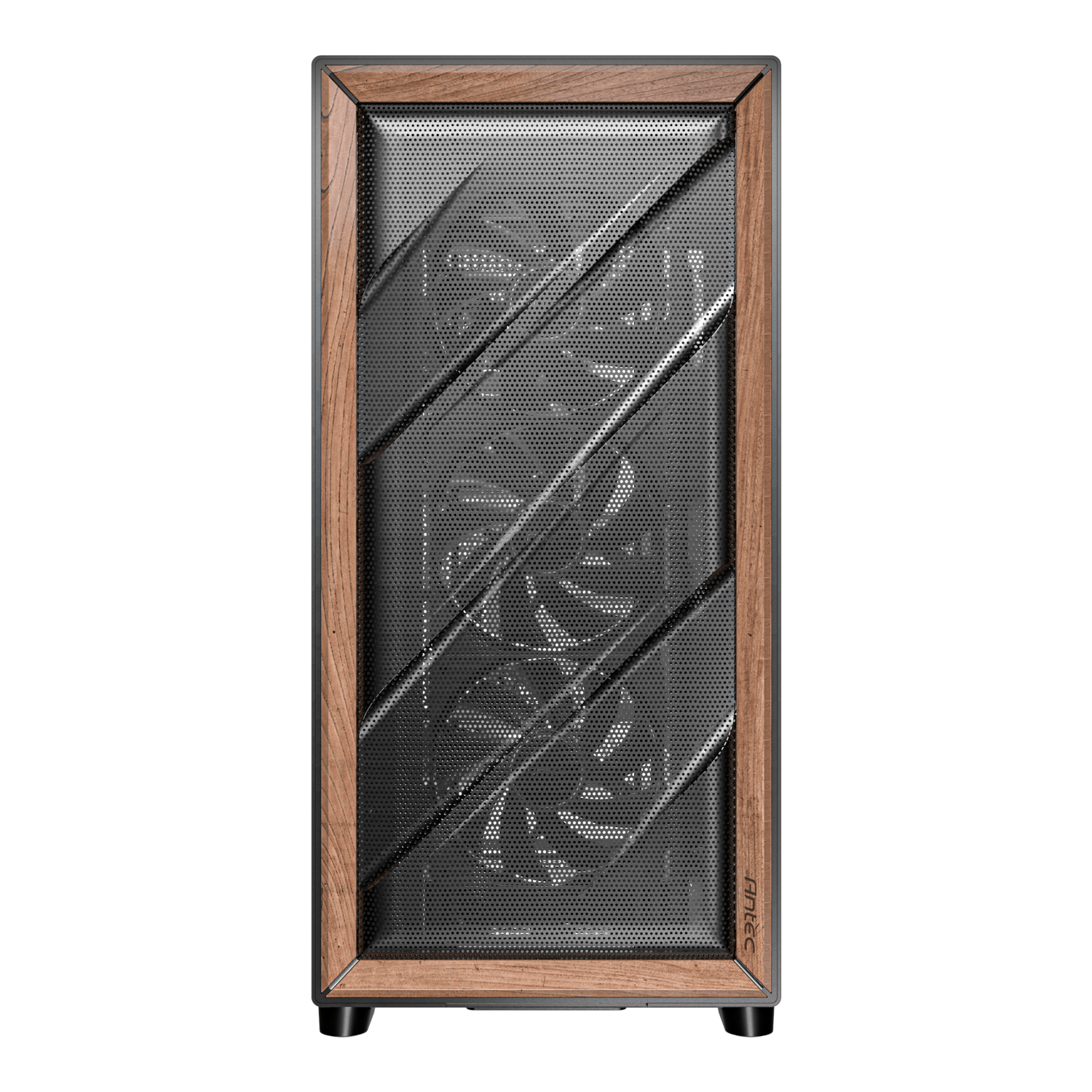 Antec FLUX SE E-ATX | ATX | Micro-ATX | ITX Mid-Tower Gaming Chassis Wood Front Panel- Black 2